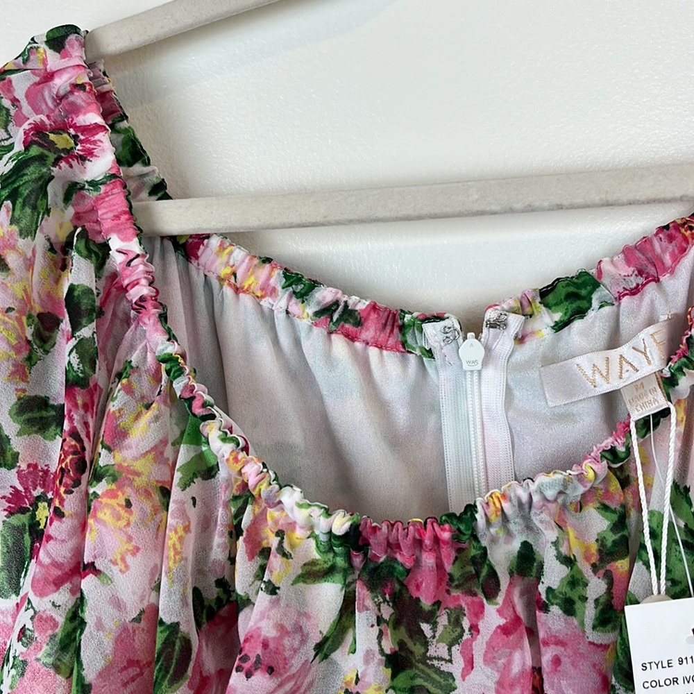 NWT Wayf women’s floral Lira midi Dress. Size Medium - Picture 12 of 12